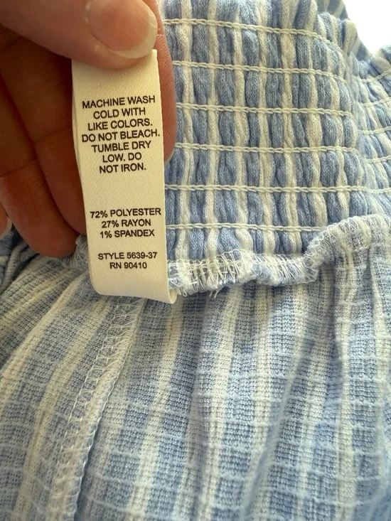 Laura Ashley Blue Striped Tank & Shorts Pajama Set - Picture 10 of 13